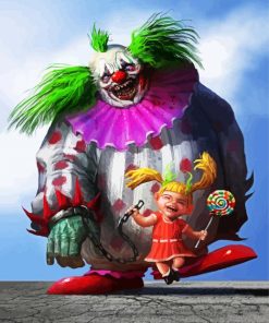 Clown And Girl paint by numbers