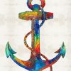 Colorful Anchor paint by numbers