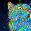 Colourful Cat Art paint by numbers