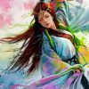 Colourful Chinese Woman Art paint by numbers