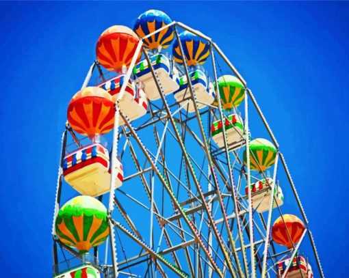 Colorful Ferris Wheel paint by numbers