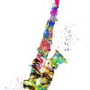 Colorful Saxophone paint by number