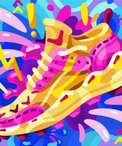 Colourful Sneaker paint by numbers