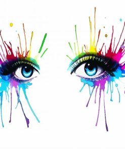 Colorful Splash Eyes paint by number