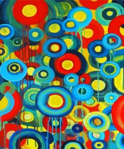 Colorful Splatter Circles paint by number