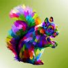 Colorful Squirrel paint by number