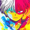 Colorful Todoroki paint by numbers