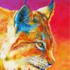 Colorful Bobcat Art paint by numbers