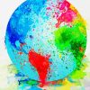 Colorful Globe paint by number