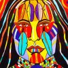 Colourful Indigenous Girl paint by numbers