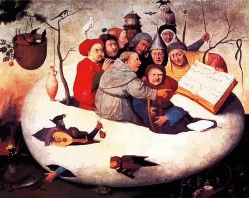 Concert In The Egg By Hieronymus Bosch paint by number