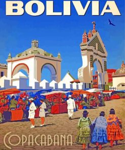 Copacabana Bolivia Poster paint by number