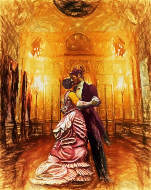 Couple Dancing In The Ballroom paint by numbers