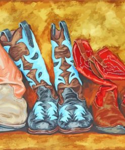 Cowboy Boots Art paint by numbers