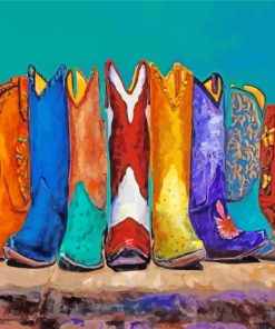 Cowboy Boots paint by numbers
