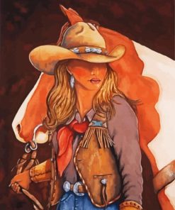 Cowgirl paint by number
