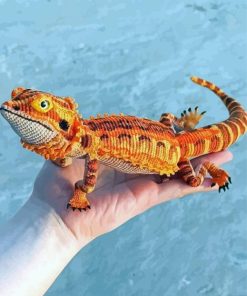 Crochet Bearded Dragon Lizard paint by number