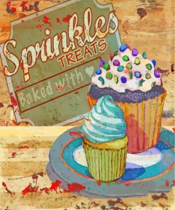 Cupcake Baking paint by numbers