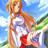 Cute Anime Character Asuna paint by number