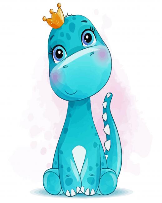 Cute Dinosaur paint by number