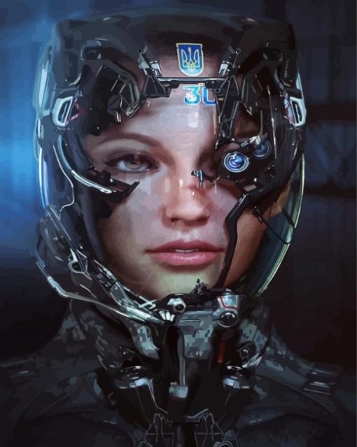 Cyborg Lady paint by number