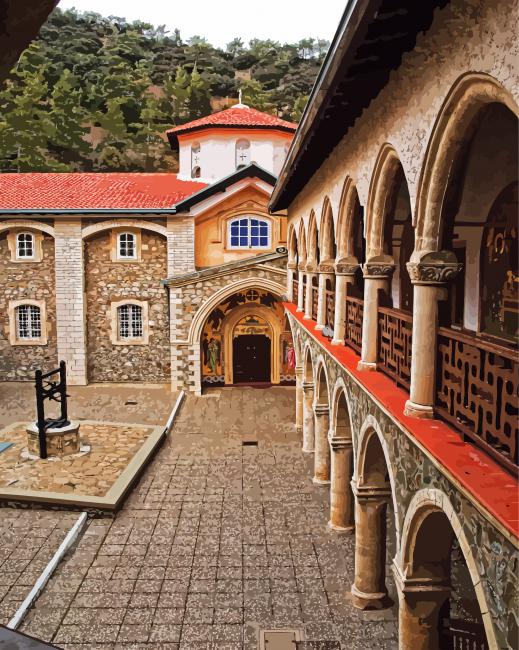 Cypus Kykkos Monastery paint by numbers