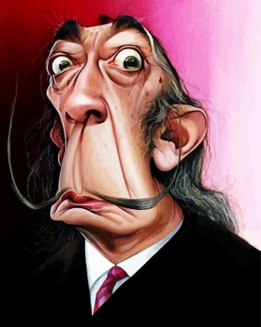 Dali Caricature paint by numbers