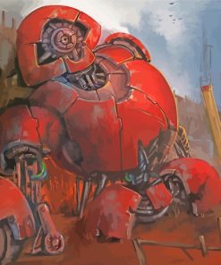 Damaged Robot paint by numbers