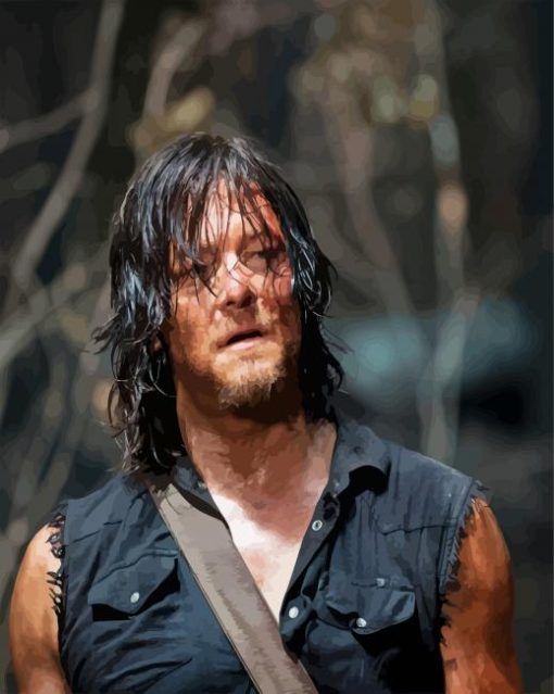 Daryl Dixon paint by numbers