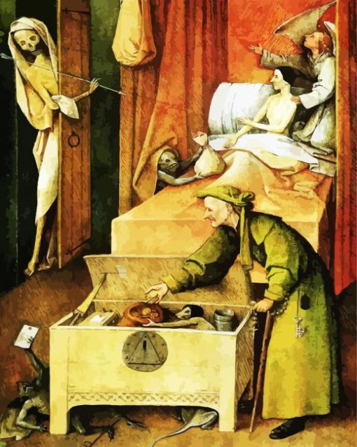 Death And The Miser By Bosch paint by number