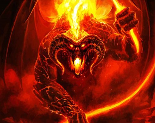 Demon Balrog paint by number