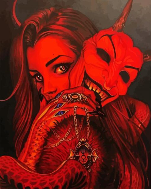 Devil Girl paint by number