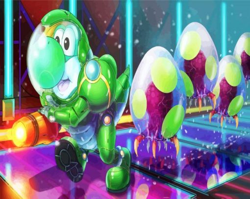 Dinosaur Yoshi paint by numbers