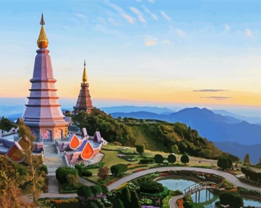 Doi Inthanon National Park Thailand paint by number