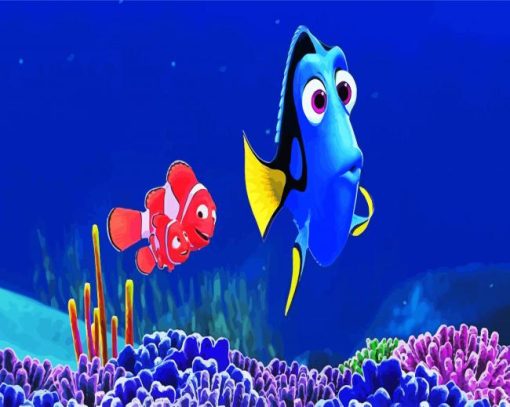 Dory And Clown Fish paint by numbers