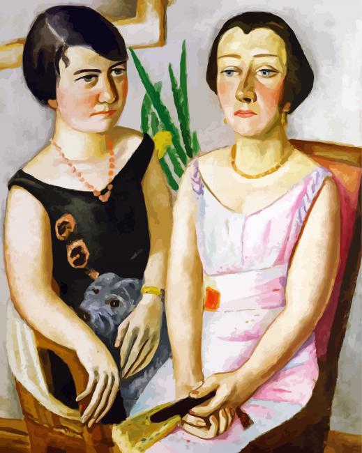 Double Portrait By Max Beckmann paint by number