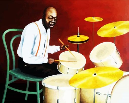 Drummer Man paint by numbers
