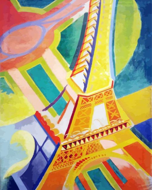 Eiffel Tower Robert Delaunay paint by numbers