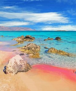 Elafonissi Beach Greece Crete paint by number