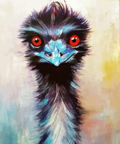 Emu Bird Art paint by number