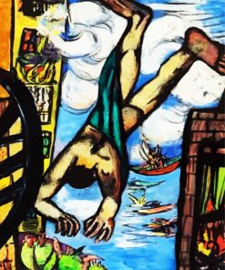 Falling Man By Max Beckmann paint by number