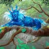 Fantasy Blue Beast paint by numbers