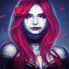 Fantasy Gothic Vampire paint by number