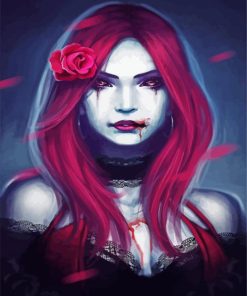 Fantasy Gothic Vampire paint by number