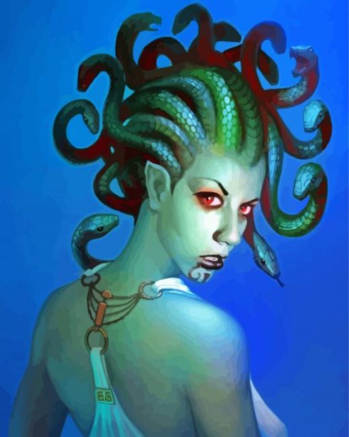 Fantasy Medusa paint by number