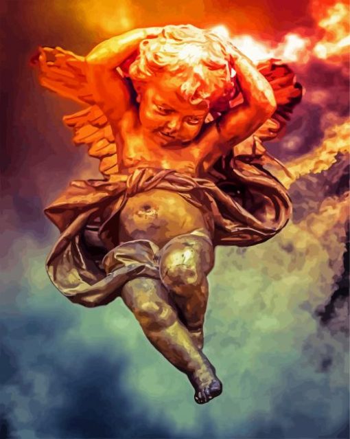 Fantasy Cherub paint by number