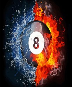 Fire 8 Ball Pool paint by number