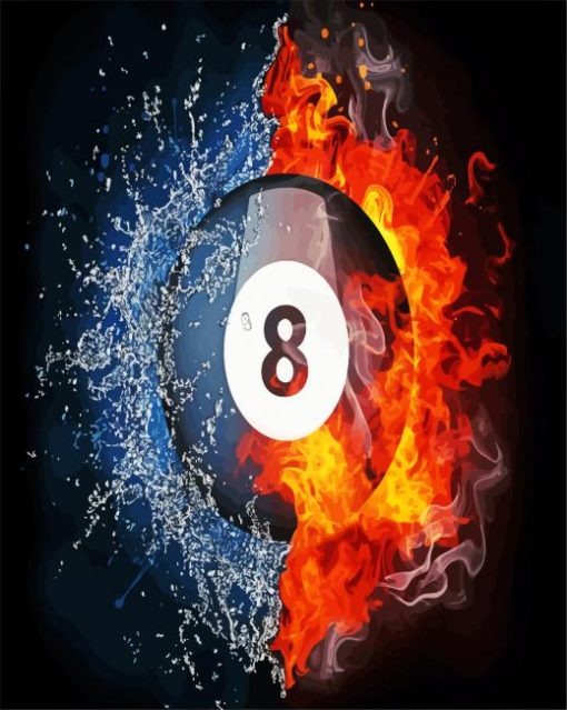 Fire 8 Ball Pool paint by number