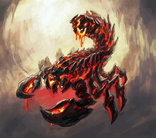 Fire Scorpion paint by number