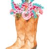 Flowers In Cowboy Boots paint by numbers